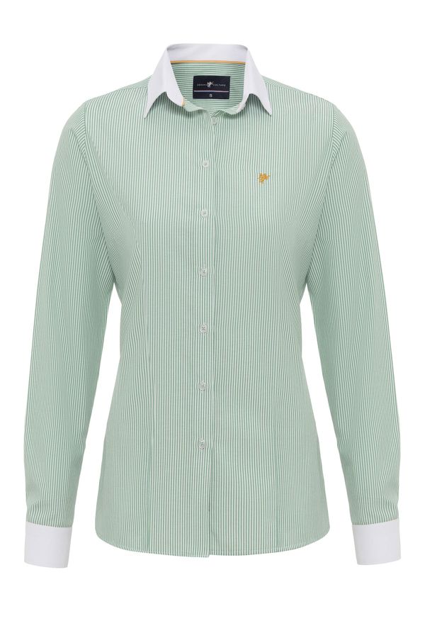 DENIM CULTURE DENIM CULTURE Bluza 'SOFIA'  žuta / zelena / bijela