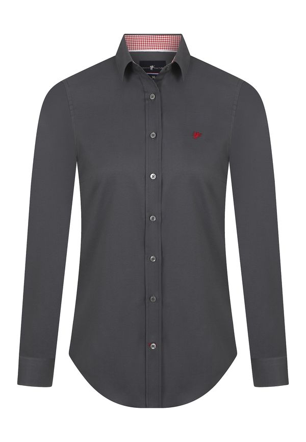 DENIM CULTURE DENIM CULTURE Bluza 'Terra'  antracit siva / crvena