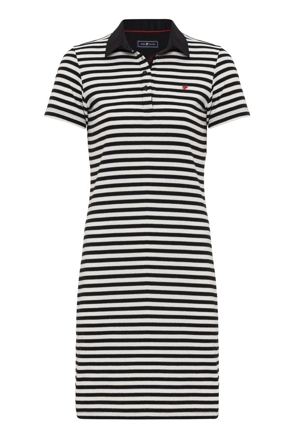 DENIM CULTURE DENIM CULTURE Haljina 'JOANNA'  crna / bijela