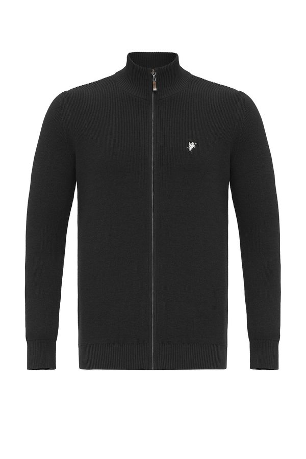 DENIM CULTURE DENIM CULTURE Kardigan 'BRANDON'  crna / bijela