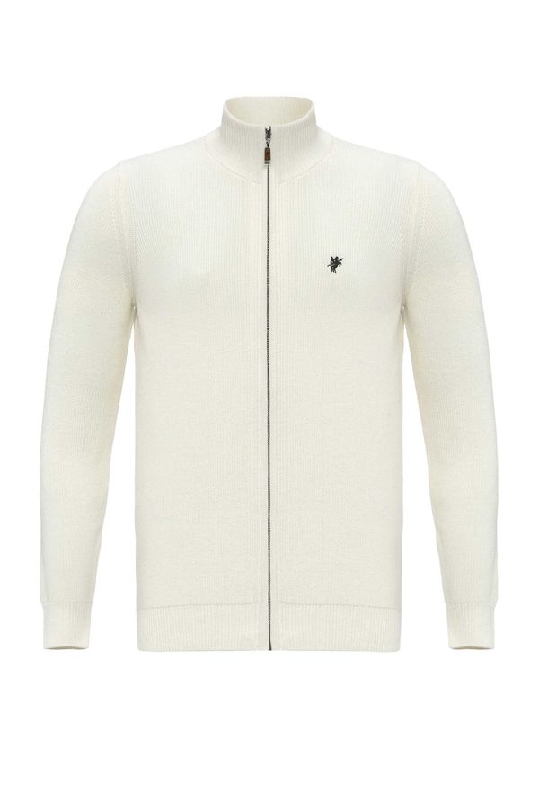 DENIM CULTURE DENIM CULTURE Kardigan 'BRANDON'  crna / bijela