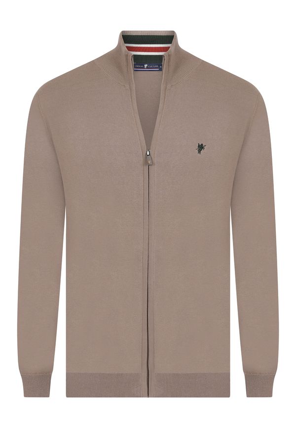 DENIM CULTURE DENIM CULTURE Kardigan 'LEOPOLDO'  bež / plava