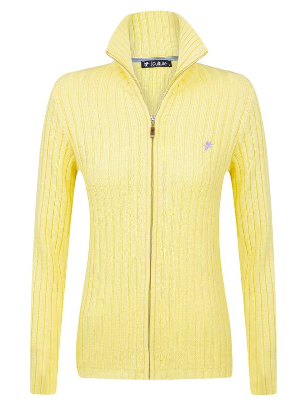DENIM CULTURE DENIM CULTURE Kardigan  svijetložuta / svijetloljubičasta