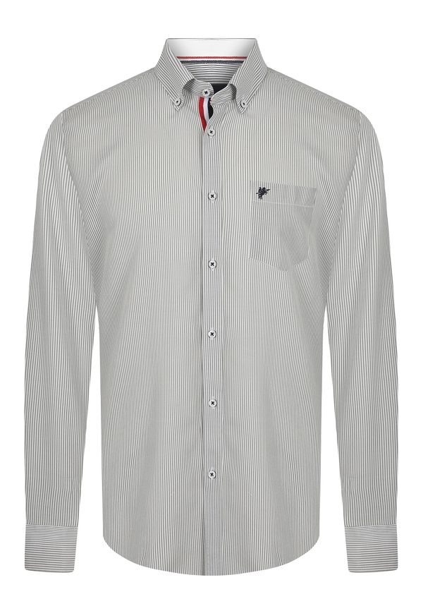 DENIM CULTURE DENIM CULTURE Košulja 'Adrian'  siva / crna / bijela