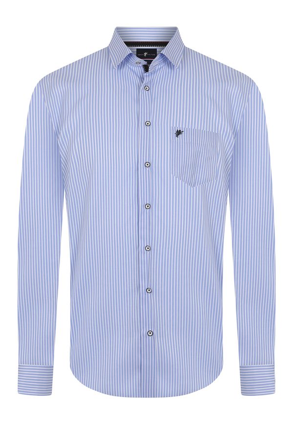 DENIM CULTURE DENIM CULTURE Košulja 'Alexander'  sivkasto plava / bijela