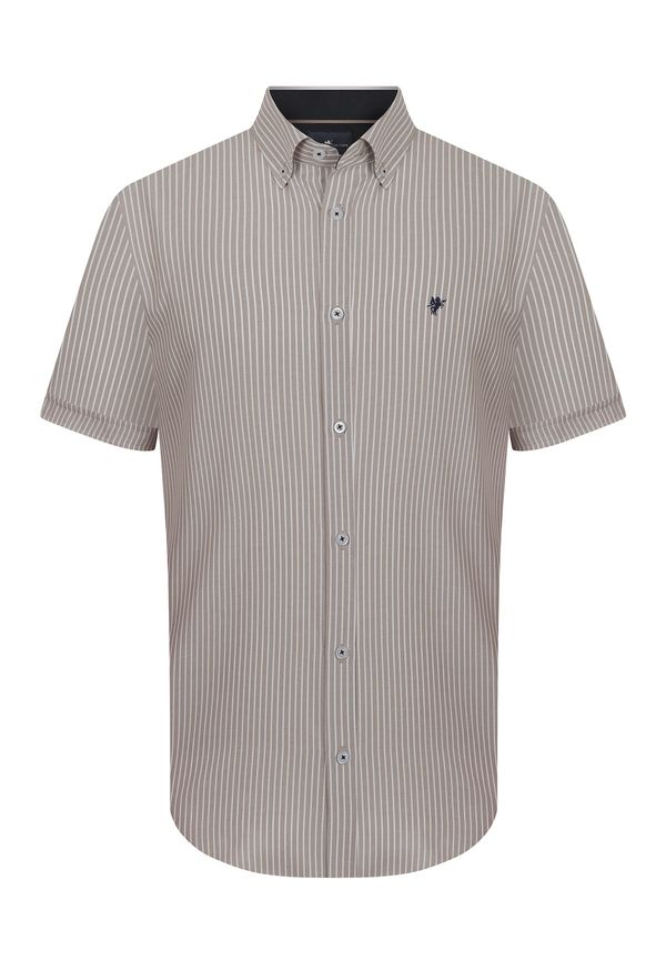 DENIM CULTURE DENIM CULTURE Košulja 'AMERIGO'  bež / bijela