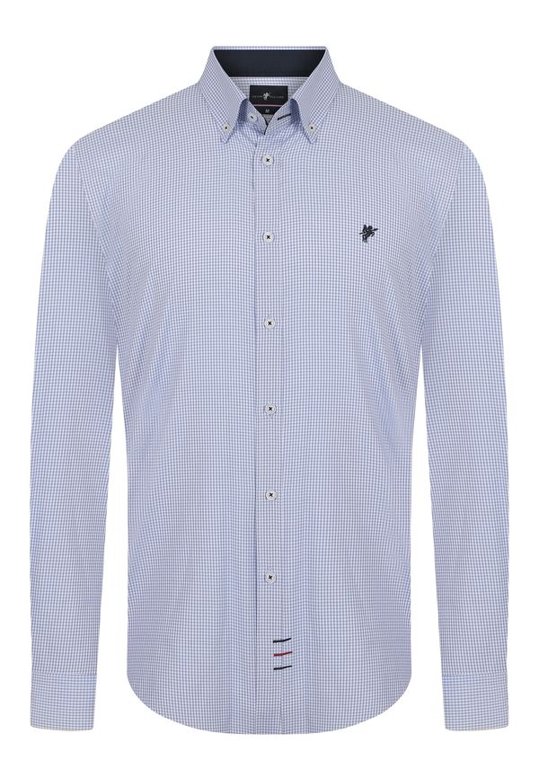 DENIM CULTURE DENIM CULTURE Košulja 'Benjamin'  svijetloplava / bijela