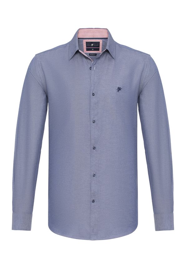 DENIM CULTURE DENIM CULTURE Košulja 'BRADLEY'  indigo / crvena / bijela