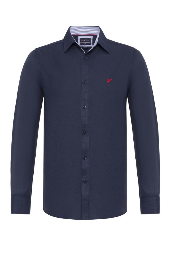 DENIM CULTURE DENIM CULTURE Košulja 'BRADLEY'  mornarsko plava / crvena