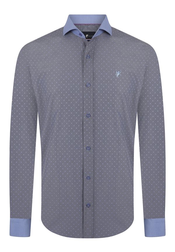 DENIM CULTURE DENIM CULTURE Košulja 'Colin'  sivkasto plava / tamno plava