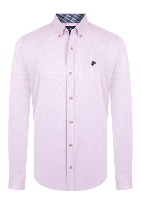 DENIM CULTURE DENIM CULTURE Košulja 'Craig'  pastelno roza / svijetloroza / crna