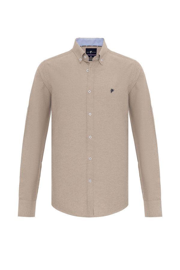 DENIM CULTURE DENIM CULTURE Košulja 'CURTIS'  bež / plava