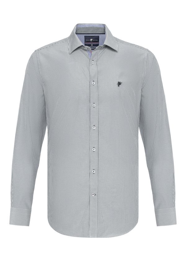 DENIM CULTURE DENIM CULTURE Košulja 'Dexter'  crna / bijela