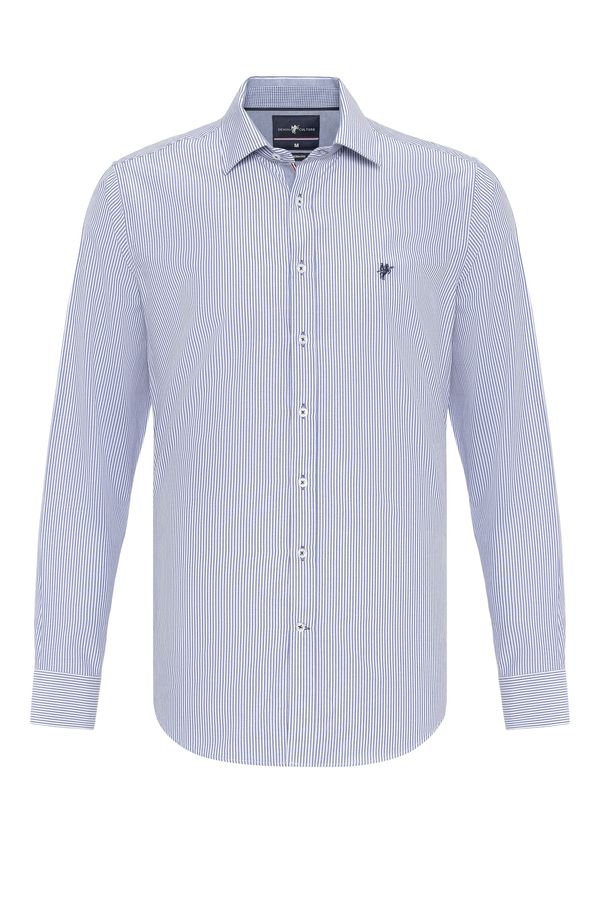 DENIM CULTURE DENIM CULTURE Košulja 'DEXTER'  indigo / bijela