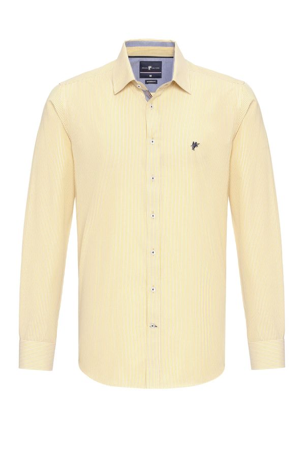 DENIM CULTURE DENIM CULTURE Košulja 'DEXTER'  žuta