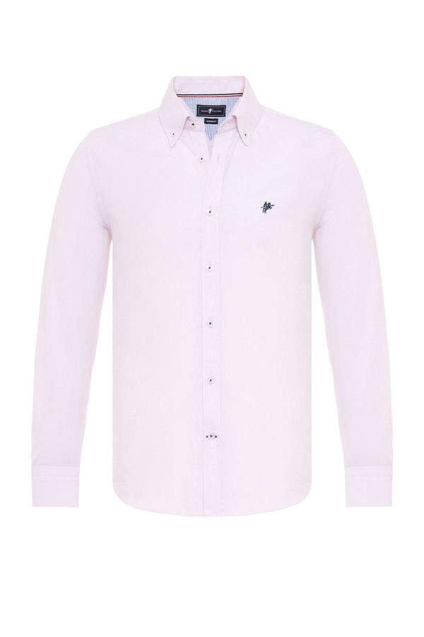 DENIM CULTURE DENIM CULTURE Košulja 'EDIZ'  mornarsko plava / roza