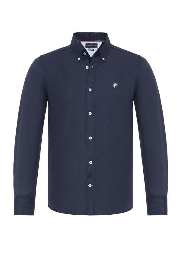 DENIM CULTURE DENIM CULTURE Košulja 'EDIZ'  mornarsko plava