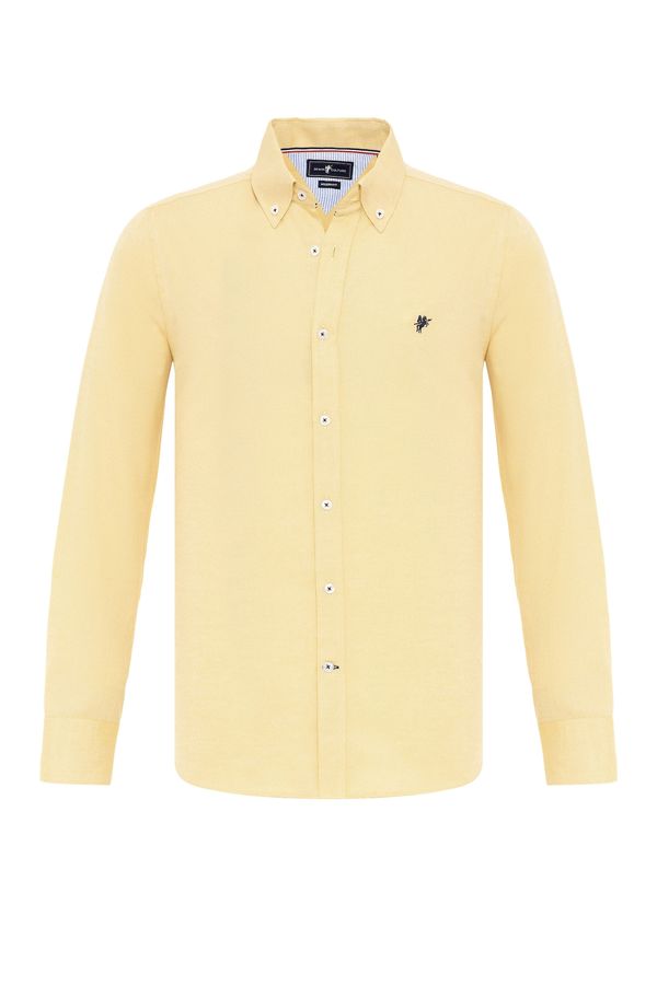 DENIM CULTURE DENIM CULTURE Košulja 'EDIZ'  mornarsko plava / žuta