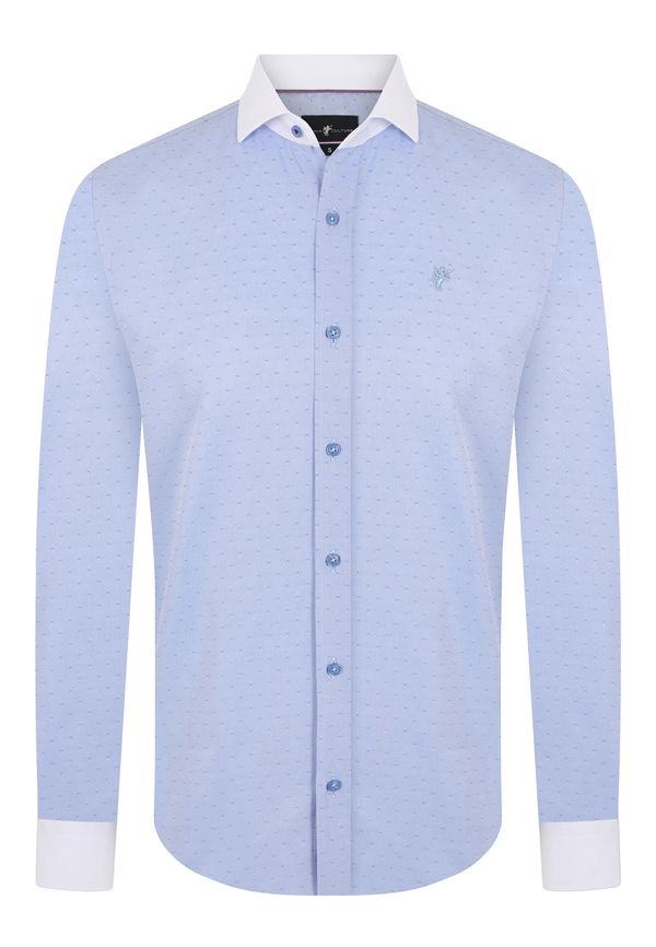 DENIM CULTURE DENIM CULTURE Košulja 'Eldon'  svijetloplava / bijela