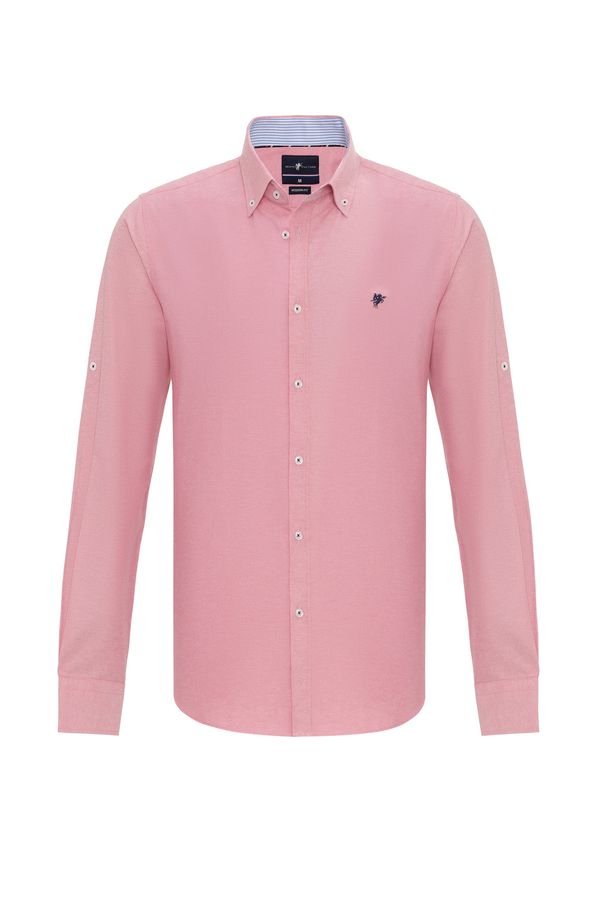 DENIM CULTURE DENIM CULTURE Košulja 'Erling'  morsko plava / svijetloroza