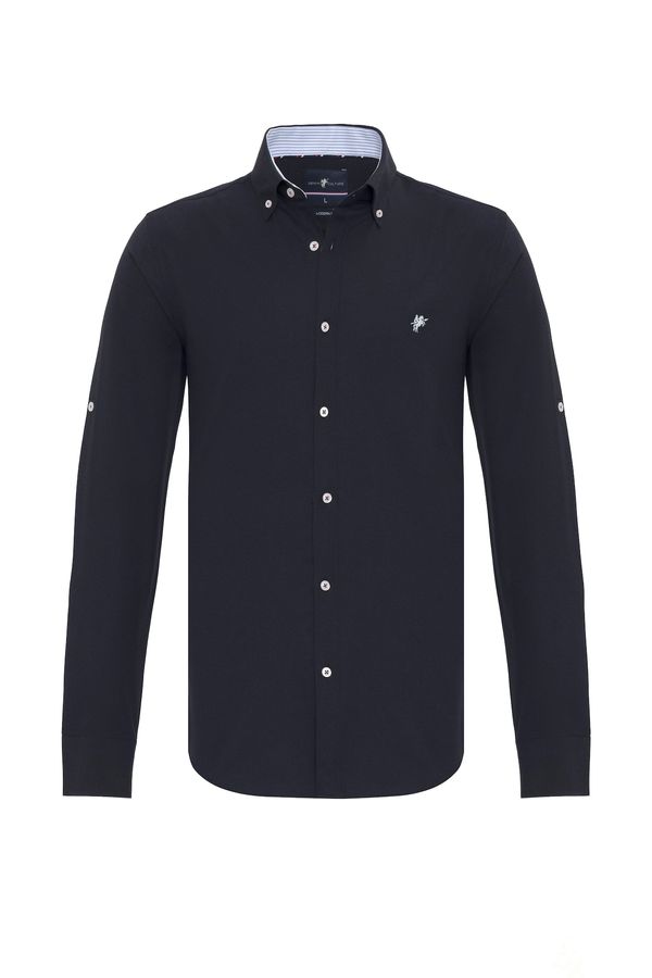 DENIM CULTURE DENIM CULTURE Košulja 'ERLING'  noćno plava / svijetloplava / bijela