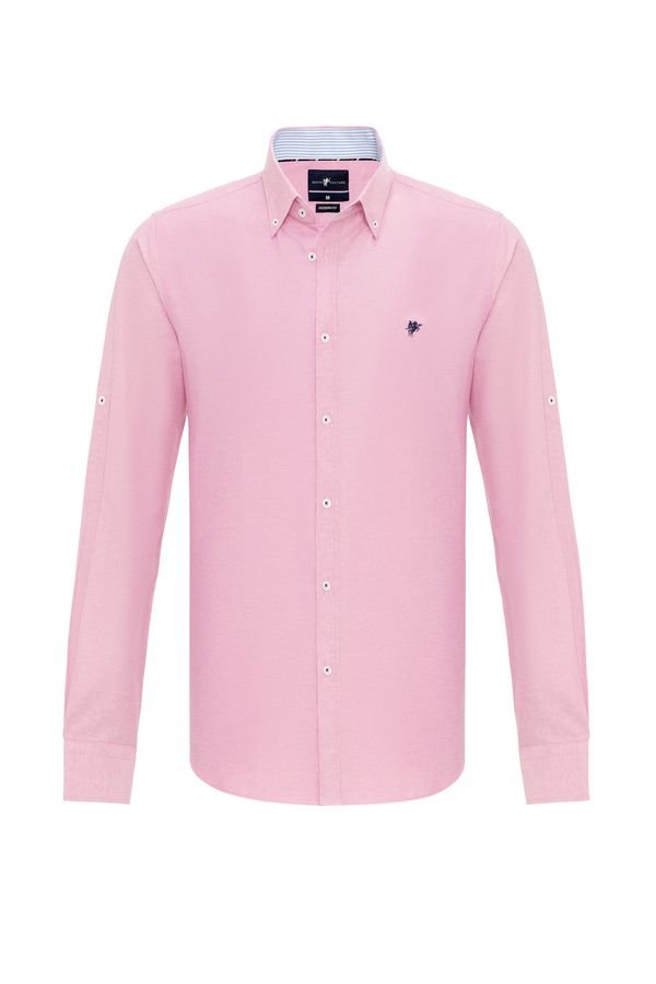 DENIM CULTURE DENIM CULTURE Košulja 'Erling'  prljavo roza