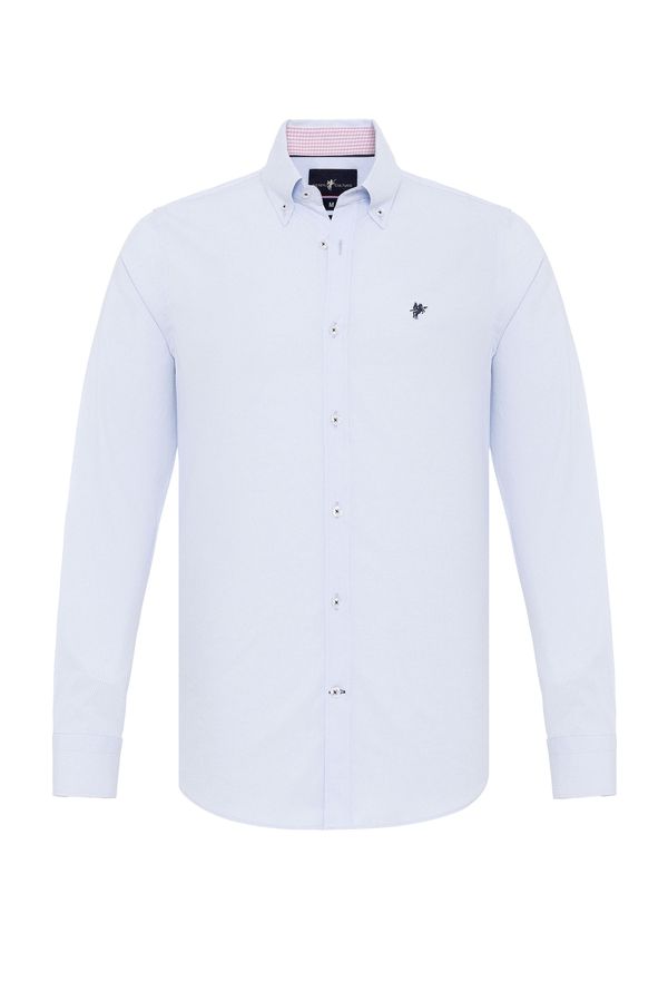 DENIM CULTURE DENIM CULTURE Košulja 'ERMIN'  mornarsko plava / svijetloplava / bijela