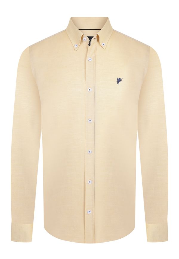 DENIM CULTURE DENIM CULTURE Košulja 'EVAN'  plava / svijetložuta