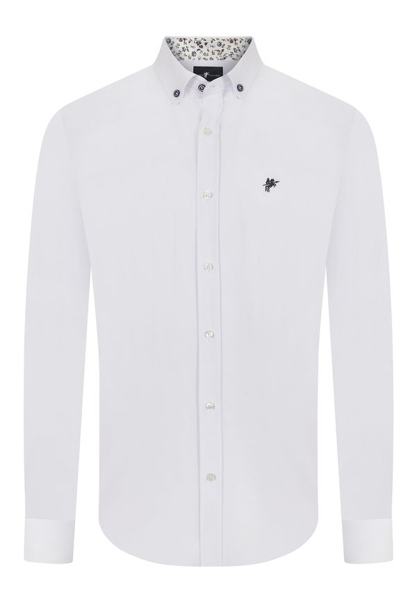 DENIM CULTURE DENIM CULTURE Košulja 'FYODOR'  plava / bijela