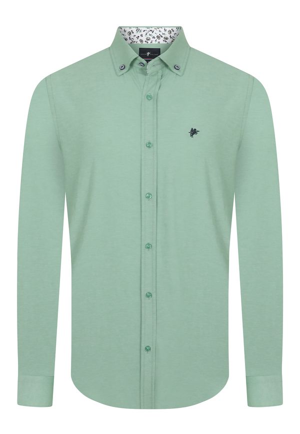 DENIM CULTURE DENIM CULTURE Košulja ' FYODOR '  tamno plava / zelena / bijela