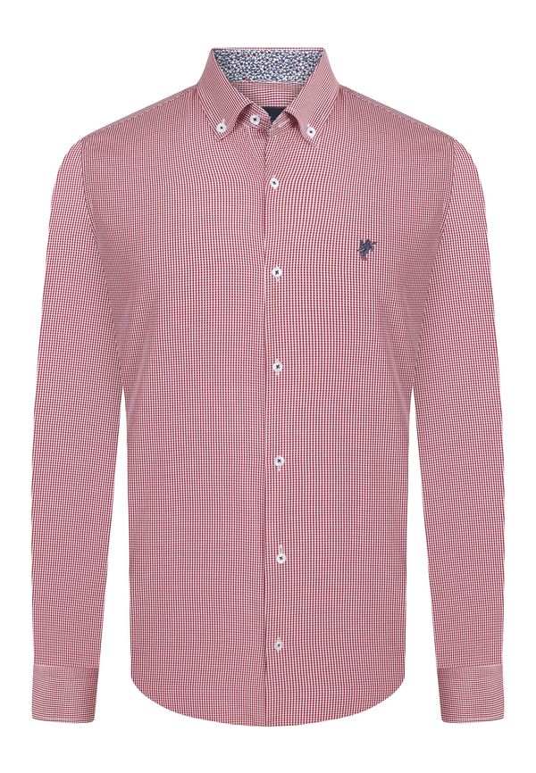 DENIM CULTURE DENIM CULTURE Košulja 'GRANT'  mornarsko plava / crvena / bijela