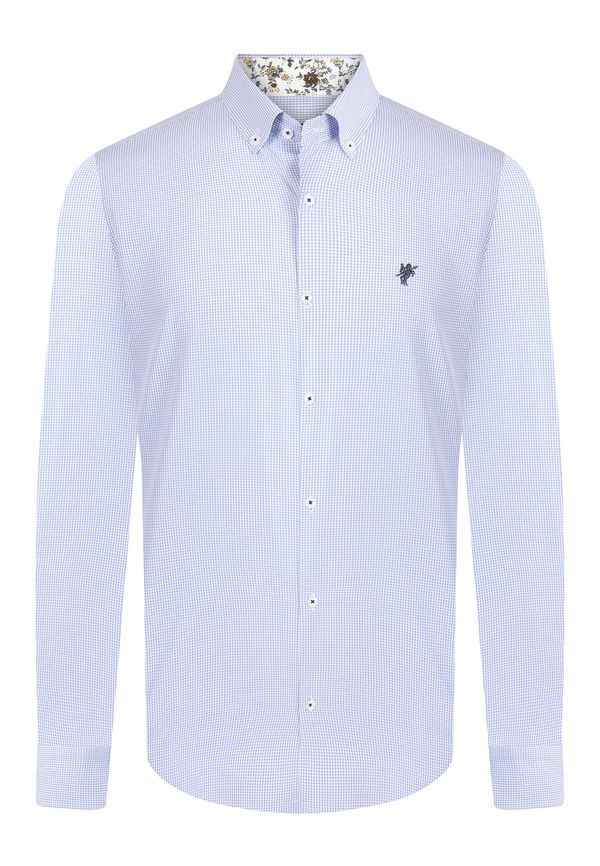 DENIM CULTURE DENIM CULTURE Košulja 'GRANT'  svijetloplava / bijela