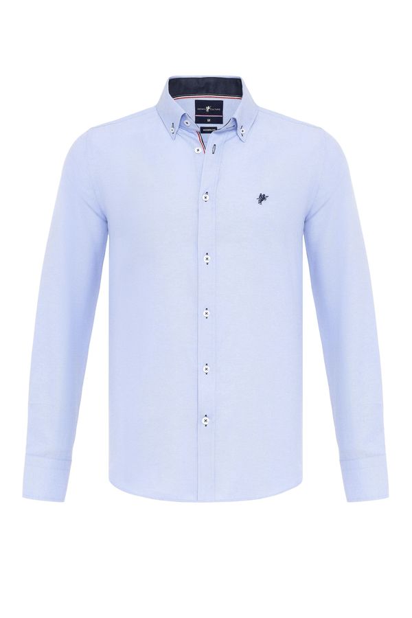 DENIM CULTURE DENIM CULTURE Košulja 'JADON'  mornarsko plava / svijetloplava
