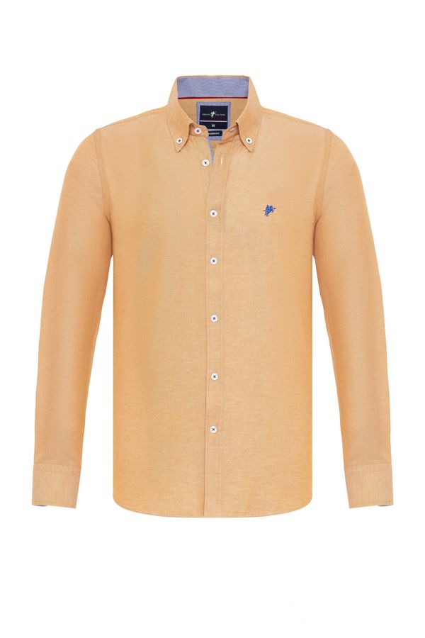 DENIM CULTURE DENIM CULTURE Košulja 'JARELL'  mornarsko plava / marelica