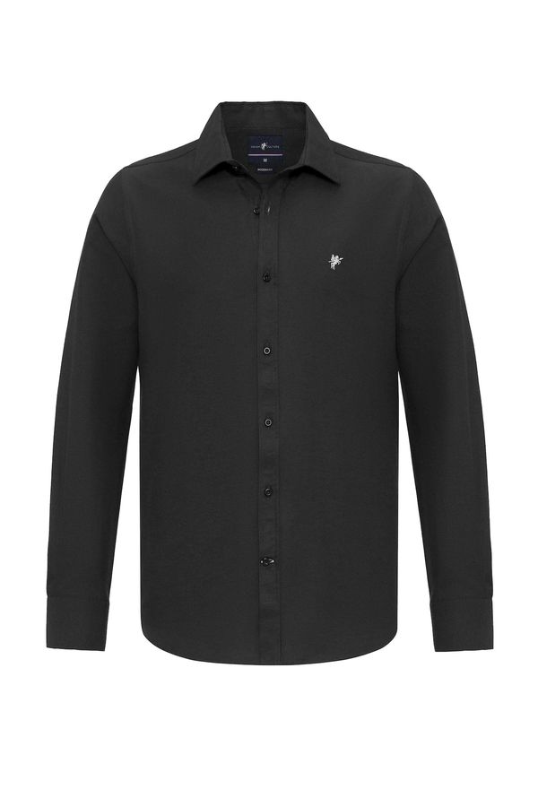 DENIM CULTURE DENIM CULTURE Košulja 'Jon'  crna