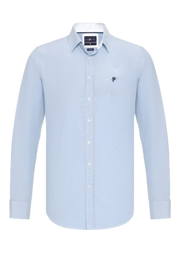 DENIM CULTURE DENIM CULTURE Košulja 'Kendrick'  mornarsko plava / nebesko plava / bijela