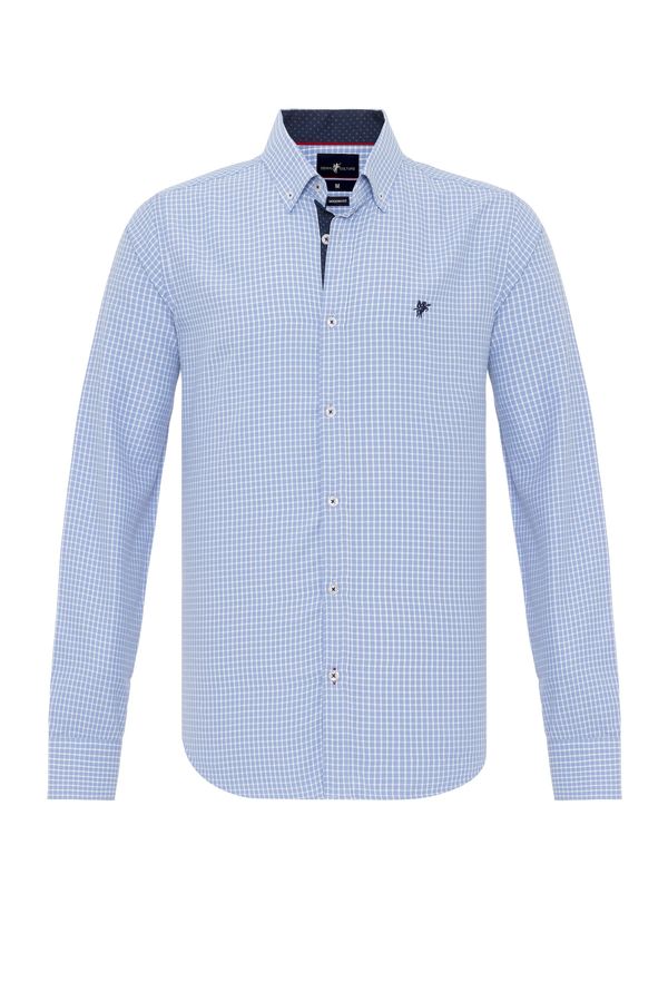 DENIM CULTURE DENIM CULTURE Košulja 'LUIZ'  svijetloplava / bijela