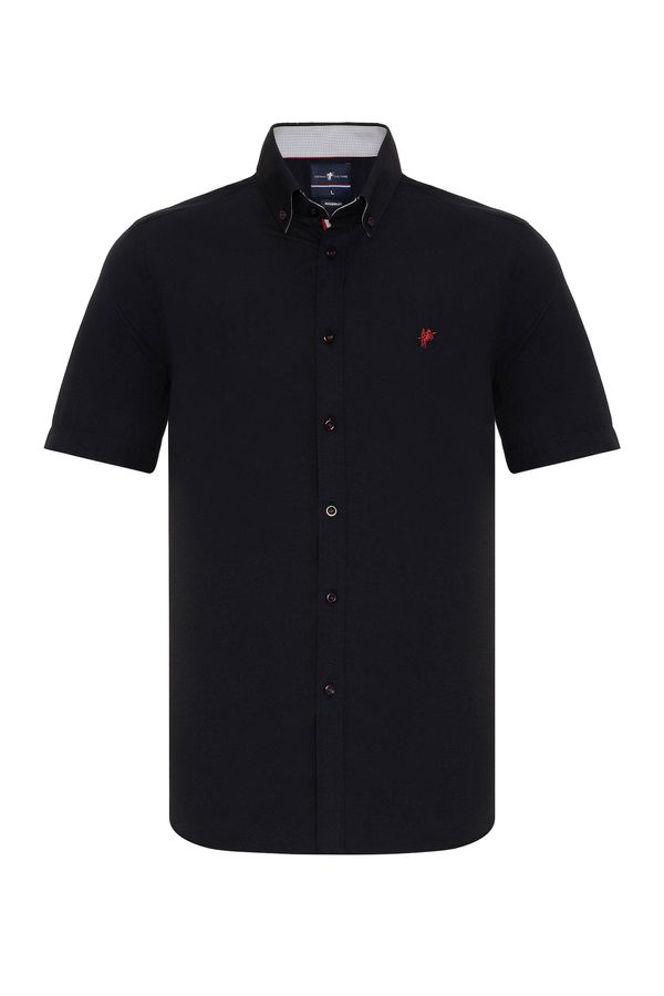 DENIM CULTURE DENIM CULTURE Košulja 'MARCUS'  crvena / crna