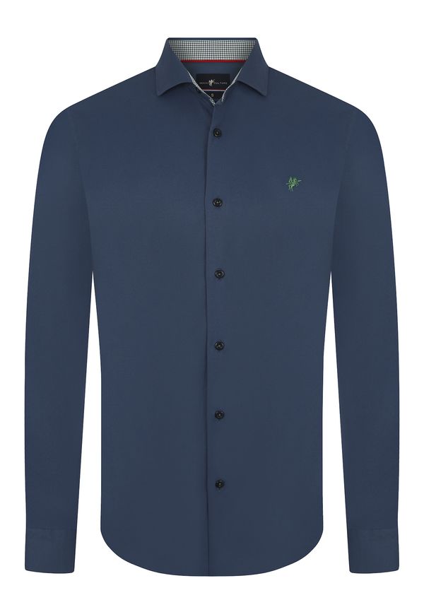 DENIM CULTURE DENIM CULTURE Košulja 'Martin'  morsko plava / zelena