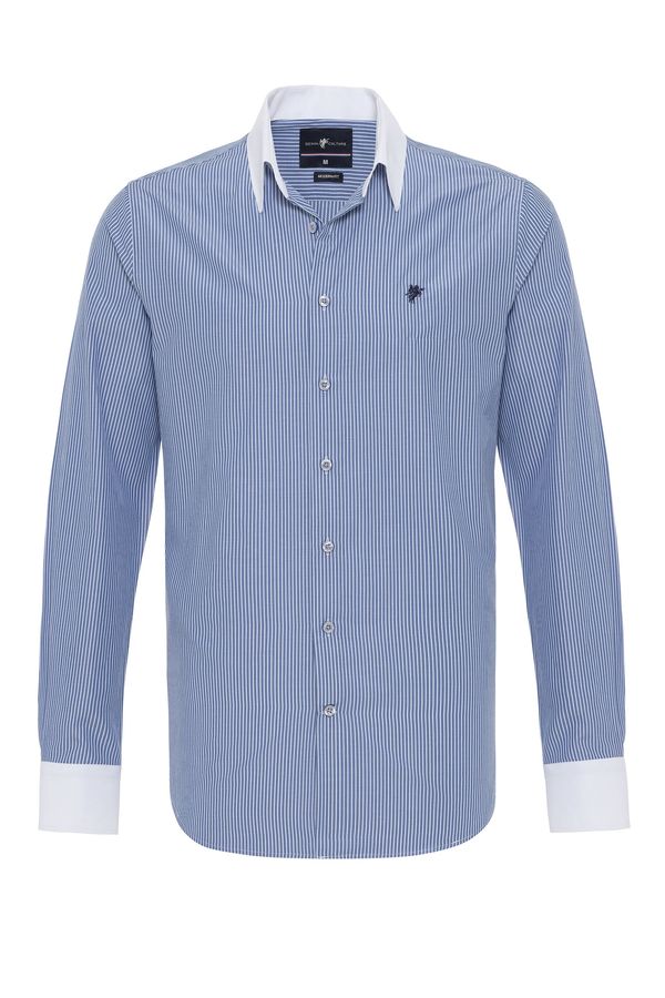 DENIM CULTURE DENIM CULTURE Košulja 'MATS'  indigo / bijela