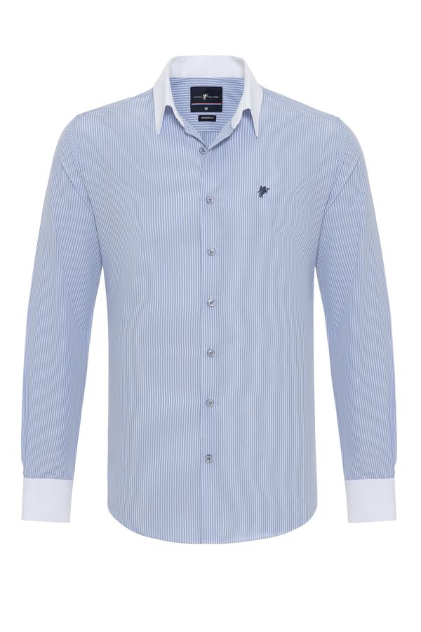 DENIM CULTURE DENIM CULTURE Košulja 'MATS'  plava / mornarsko plava / bijela