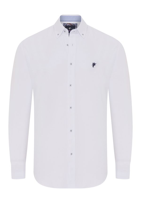 DENIM CULTURE DENIM CULTURE Košulja 'MATTHEW'  mornarsko plava / bijela