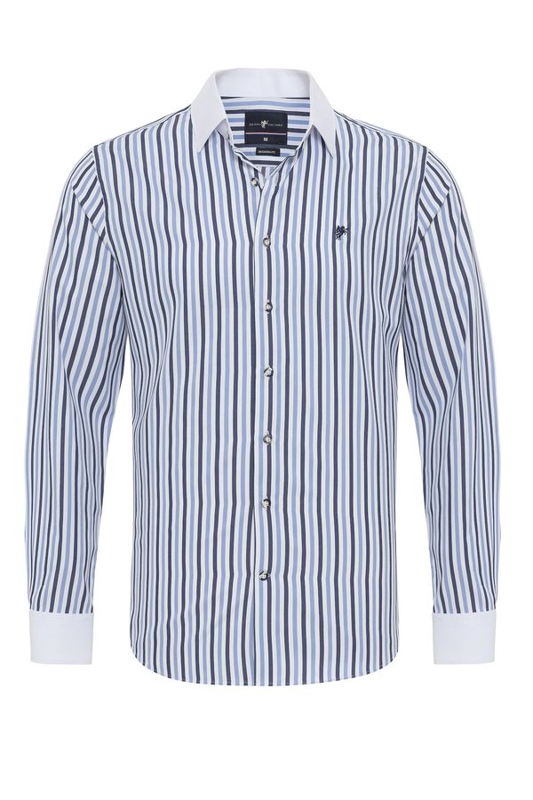 DENIM CULTURE DENIM CULTURE Košulja 'MICKY'  plava / mornarsko plava / bijela