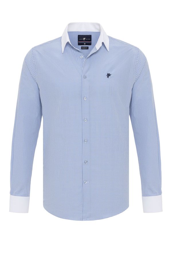 DENIM CULTURE DENIM CULTURE Košulja 'MIKE'  plava / mornarsko plava / bijela