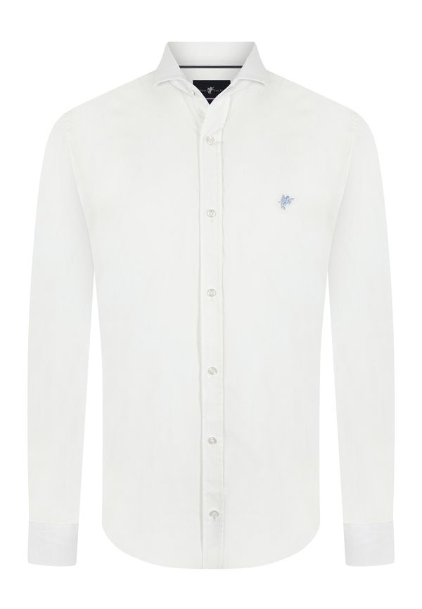 DENIM CULTURE DENIM CULTURE Košulja 'Oswald'  ecru/prljavo bijela / sivkasto plava