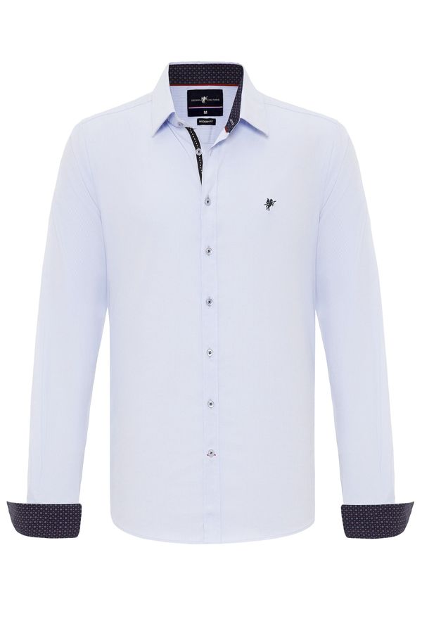 DENIM CULTURE DENIM CULTURE Košulja 'Phi'  pastelno plava / miks boja / crna