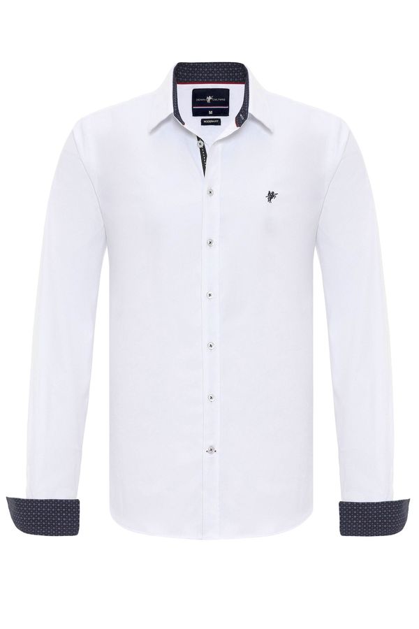 DENIM CULTURE DENIM CULTURE Košulja 'Phil'  crna / bijela