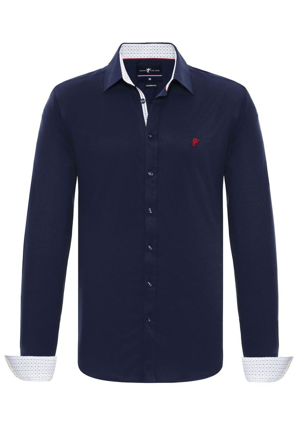 DENIM CULTURE DENIM CULTURE Košulja 'Phil'  mornarsko plava / crvena / bijela