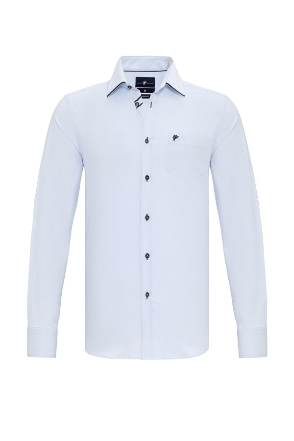 DENIM CULTURE DENIM CULTURE Košulja 'Roman'  svijetloplava / bijela