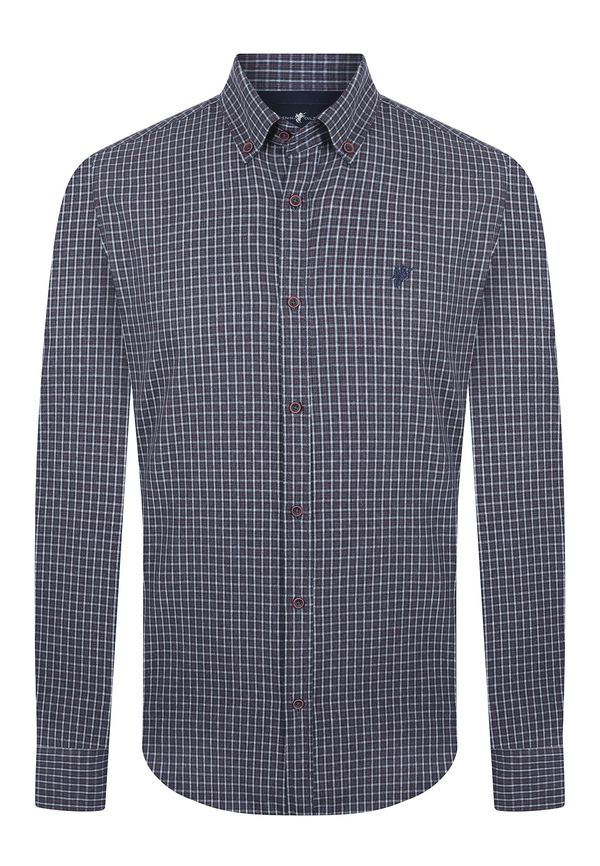 DENIM CULTURE DENIM CULTURE Košulja 'Sezar'  mornarsko plava / bordo / bijela